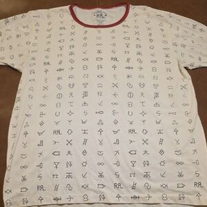 Ralph Lauren Double RL Cream Graphic Tee